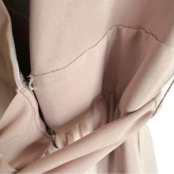 BHLDN Hitherto Sydney Wrap Dress Size 6 Mauve Pink Cap Sleeve Bridesmaids - Picture 11 of 15